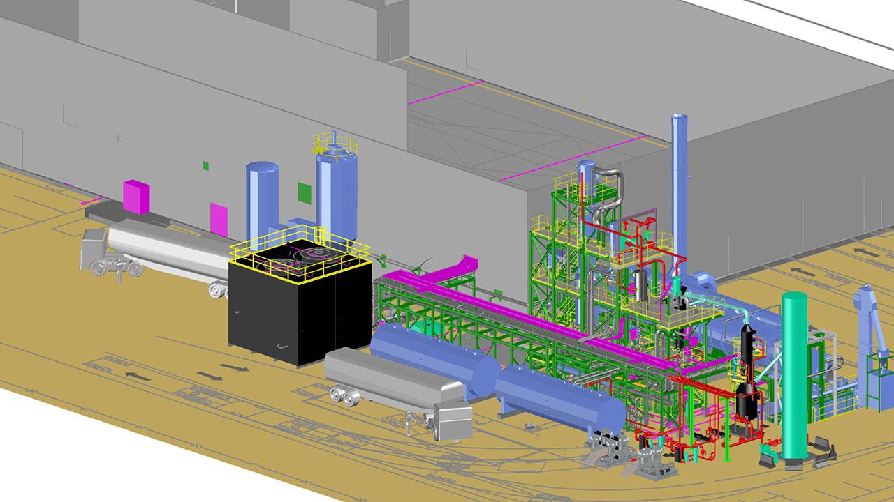 3D layout of a Tetra Tech low carbon fuel project